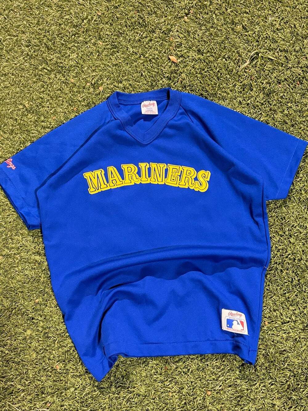 Vintage Rawlings Seattle Mariners Jason #7 Youth Baseball Jersey
